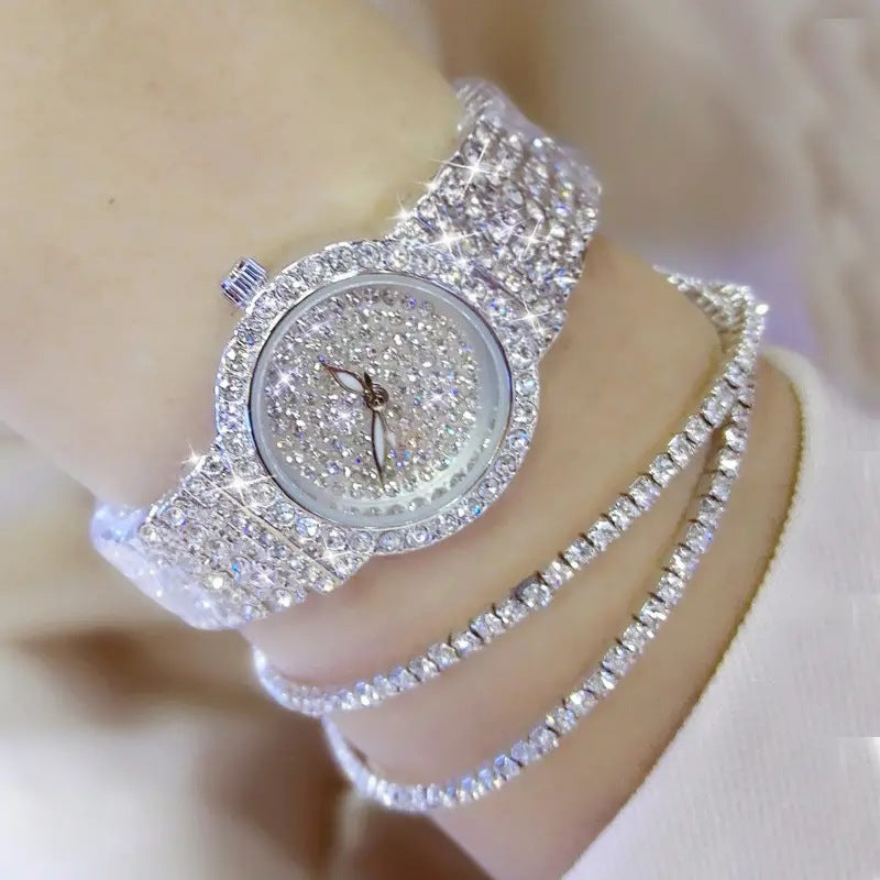 Fashion women's watchForeign Trade Popular Style Full Diamond Fashion Diamond Wholesale Women's Watch Women's Watch Quartz Watch Bracelet Watch One Piece Dropshipping