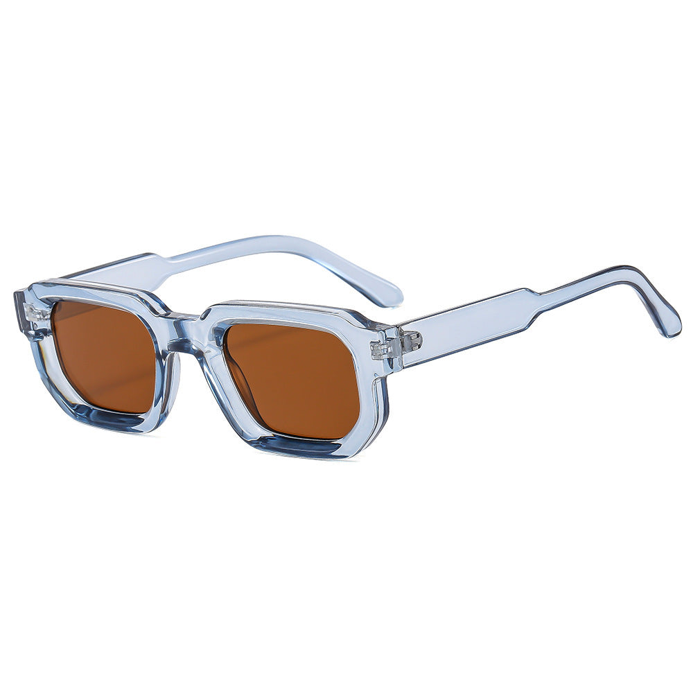 Women's fashion glasses 跨境新款方框太阳镜欧美复古厚边小框时尚潮流墨镜女街拍太阳眼镜