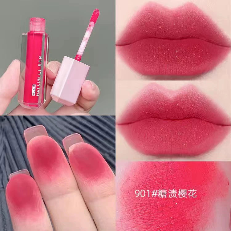 口红唇釉哑光雾面丝绒纯欲风素颜不易掉色沾杯豆沙色大牌名牌唇泥口红