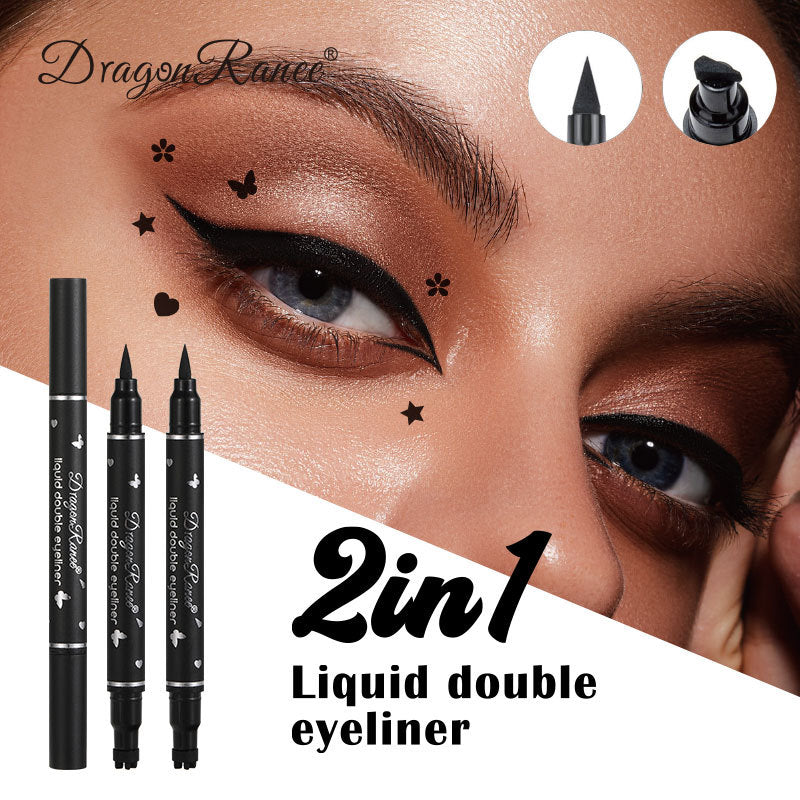 Double head Seal Eyeliner waterproof not easily smudging lazy people do not fade Liquid Eyeliner Cross Border makeup Stars Love Seal Eyeliner