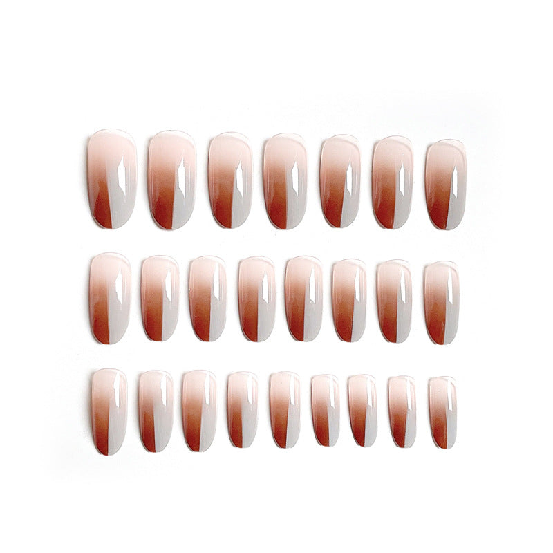 Fashion  nail Wear Armor Nail Stickers Nail Patch Fake Nails Removable Two-Tone Gradient Armor Nail Sticker X24