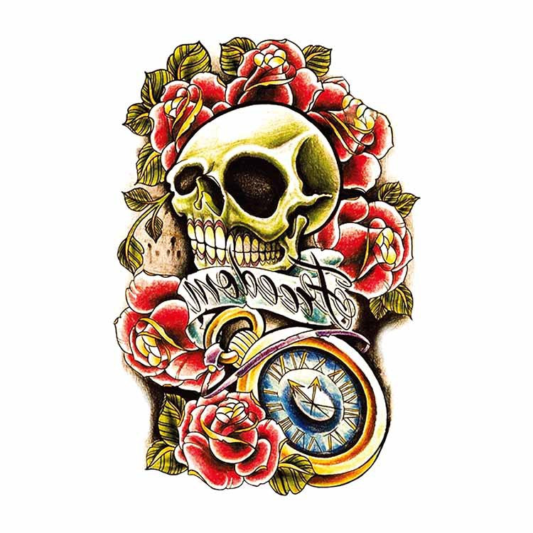 Free shipping Tattoo Cross-Border Factory in Stock Wholesale Artistic Tattoo Sticker Waterproof Fashion Flower Arm Stickers Half Sleeve Temporary Tattoo Sticker Men and Women