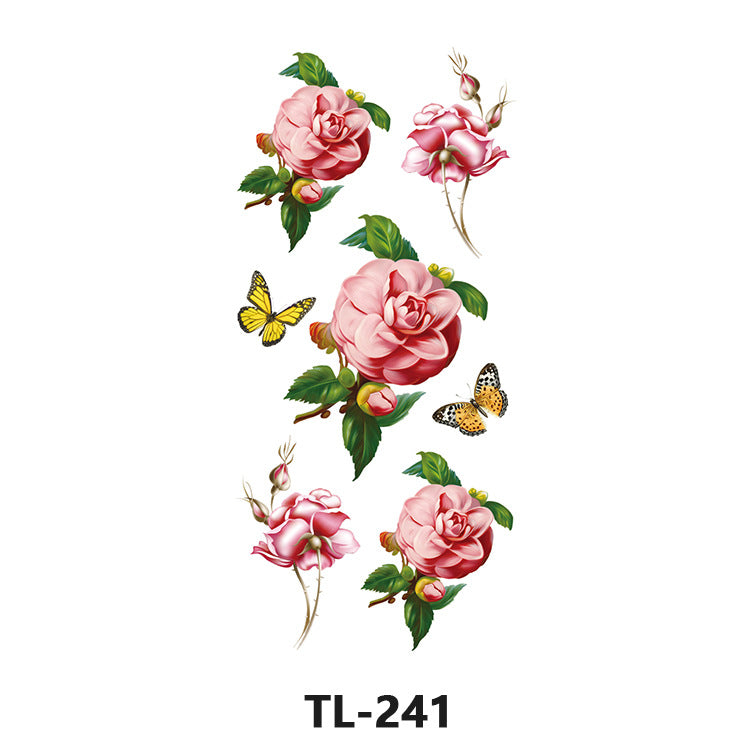 Free shipping Tattoo Waterproof Tattoo Sticker Fresh Flowers Stickers Sexy Plant Tattoo Small Picture Flower Tattoo Sticker in Stock Wholesale