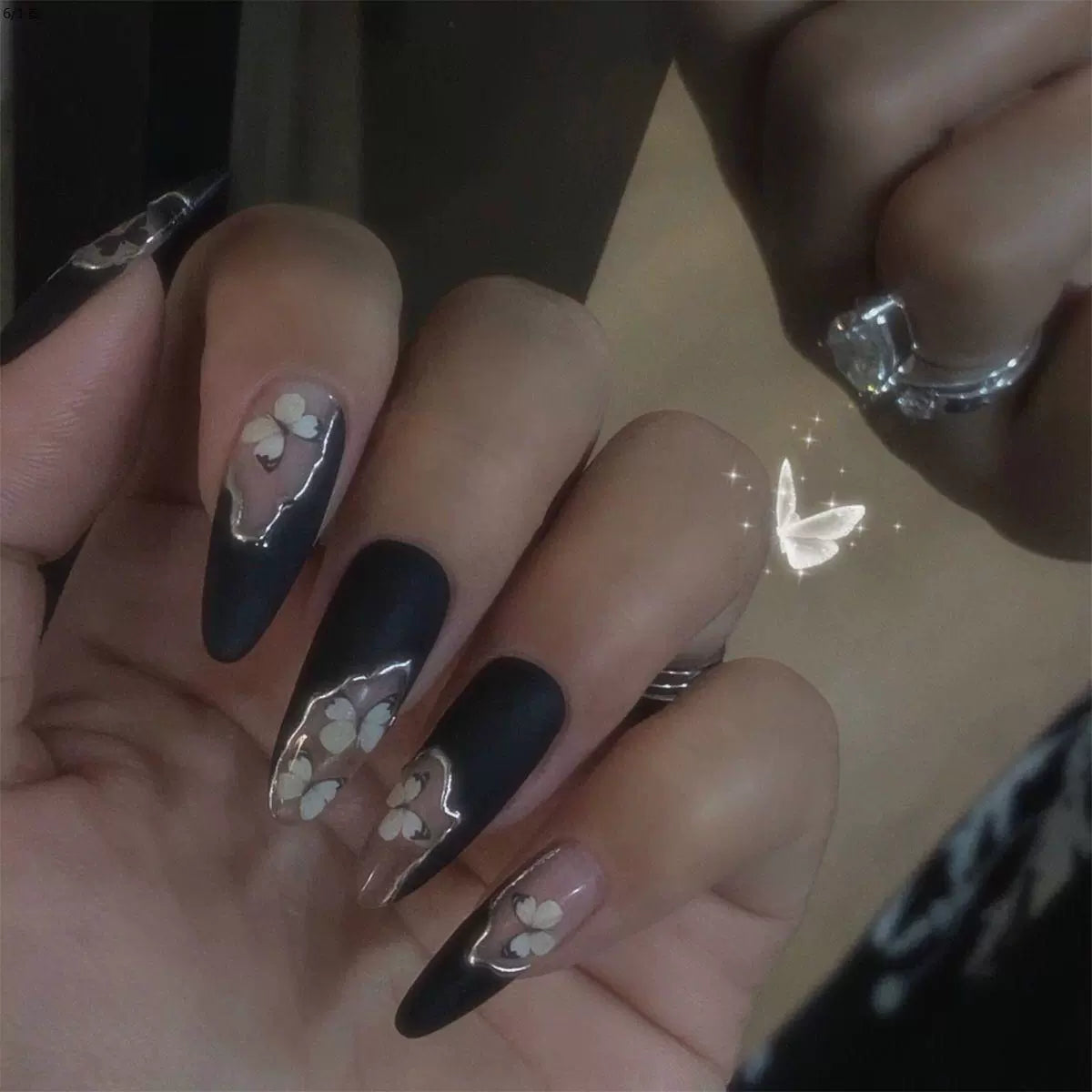 (Hand made nail) European and American style ballet long style nail patch fake nail product nail patch detachable and reusable for wearing nails