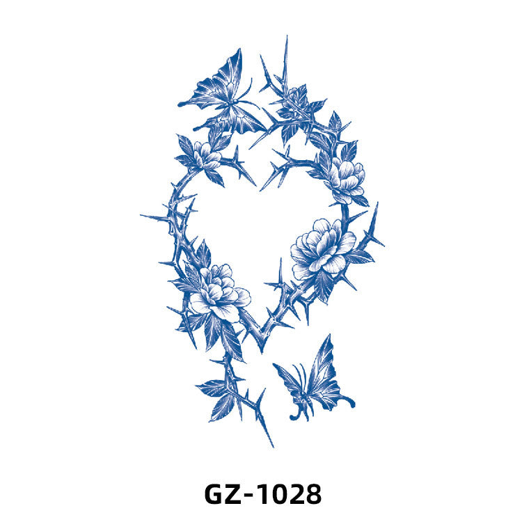 Free shipping Tattoo 2024 New Herbal Animal Tattoo Tattoo Sticker Semi-Permanent Pattern Half Sleeve Tattoo Waterproof Sweatproof Tattoo Sticker Paper