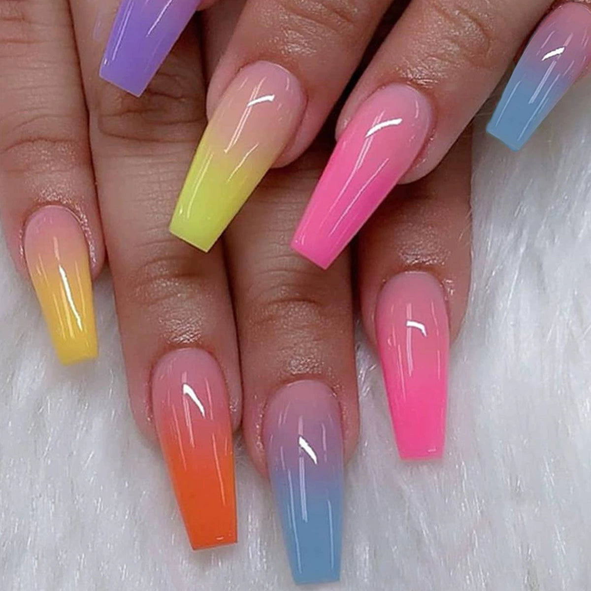 (Hand-made nail)美甲贴片nails穿戴甲长款欧美假指甲美甲贴片穿戴甲甲片成品