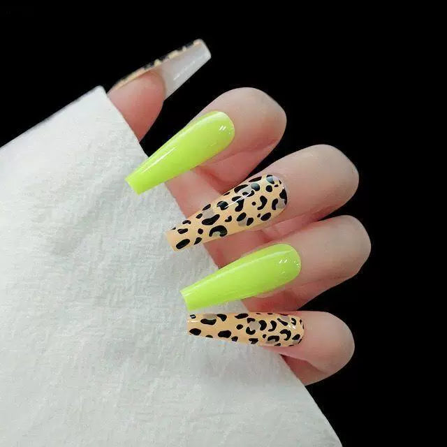(Hand made nail) European and American style ballet long style nail patch fake nail product nail patch detachable and reusable for wearing nails