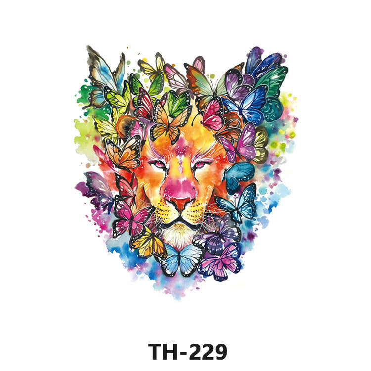Free shipping Tattoo Factory Sticker Tattoo Tattoo Sticker Simulation Tattoo Sticker Paper Flower Color Water Transfer Stickers Sweatproof and Waterproof Direct Wholesale