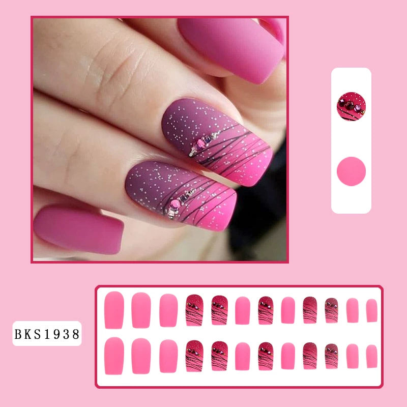 (Hand made nail) Nail pieces, wearing nail pieces, long cross-border nail products, fake nails, European and American wearing nail nails