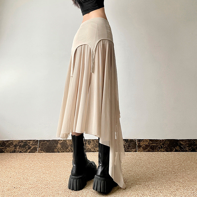 Free shipping  summer new women's clothing solid color slim fit street fashion high waist irregular skirt women dress