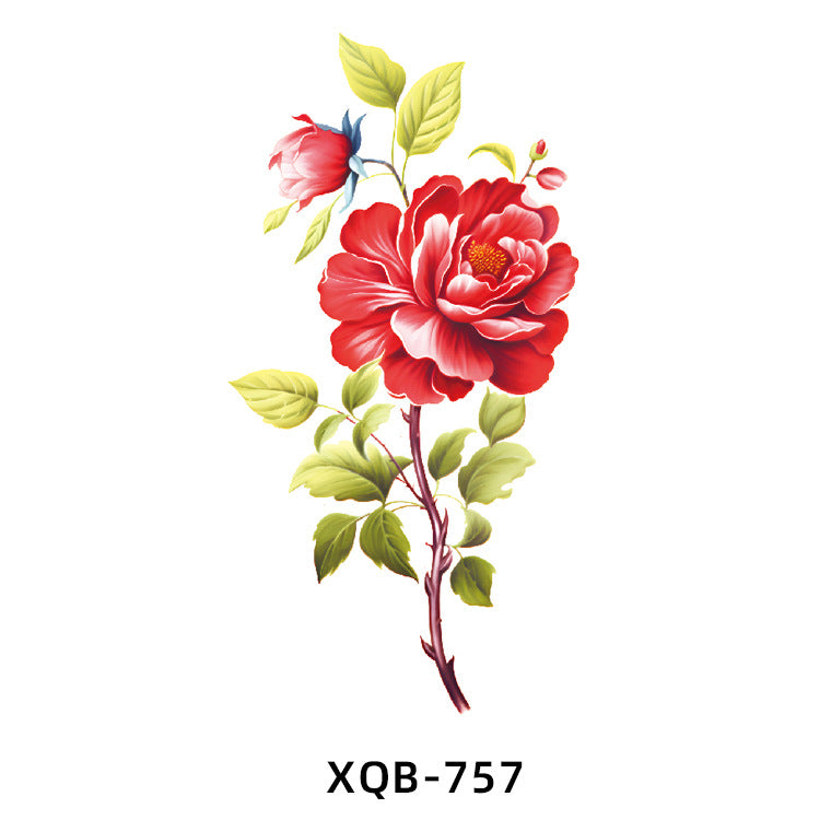 Free shipping Tattoo In Stock Wholesale Small Full Arm Tattoo Sticker Waterproof Sweatproof Tiger Animal Flower Men and Women Black and White, Colored Tattoo Sticker Paper