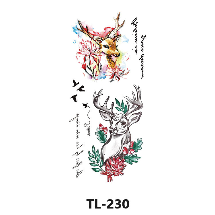 Free shipping Tattoo Factory Wholesale Fresh Tattoo Sticker Men's and Women's Flower Tattoo Stickers in Stock Direct Selling to Map Colorful Flowers
