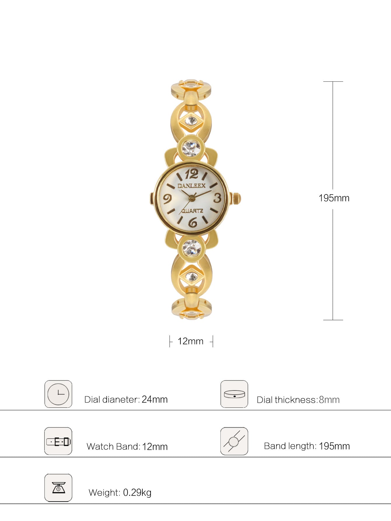 Fashion women's watch Cross-Border Foreign Trade Fashion Diamond Women's Watch All-Match Rhinestone Fashion Quartz Bracelet Watch Hot Sale Wholesale 2382