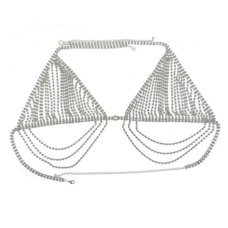 Fashion jewelry Amazon new exaggerated sexy rhinestone body chain fashion stage party dress beauty body chain