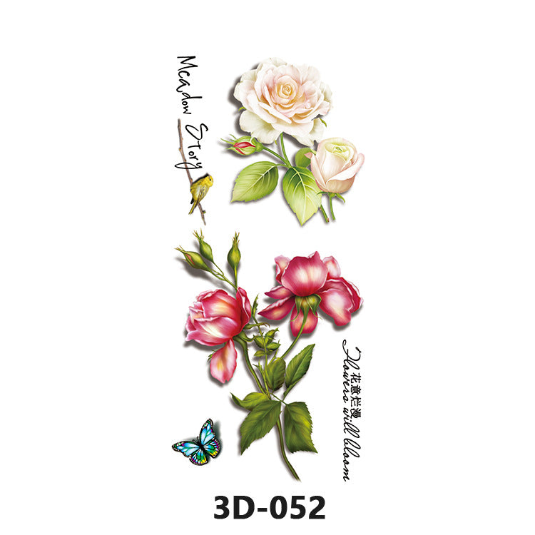 Free shipping Tattoo Wholesale Products in Stock New 3D Tattoo Sticker Temporary Waterproof Tattoo Sticker Stereo Color Printing Tattoo Butterfly Decal Tattoo Sticker