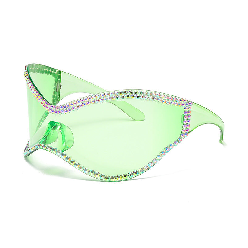 Women's fashion glasses 新款亮片抖音款女太阳镜潮小红书眼镜抄螺丝跨境旅游休闲墨镜