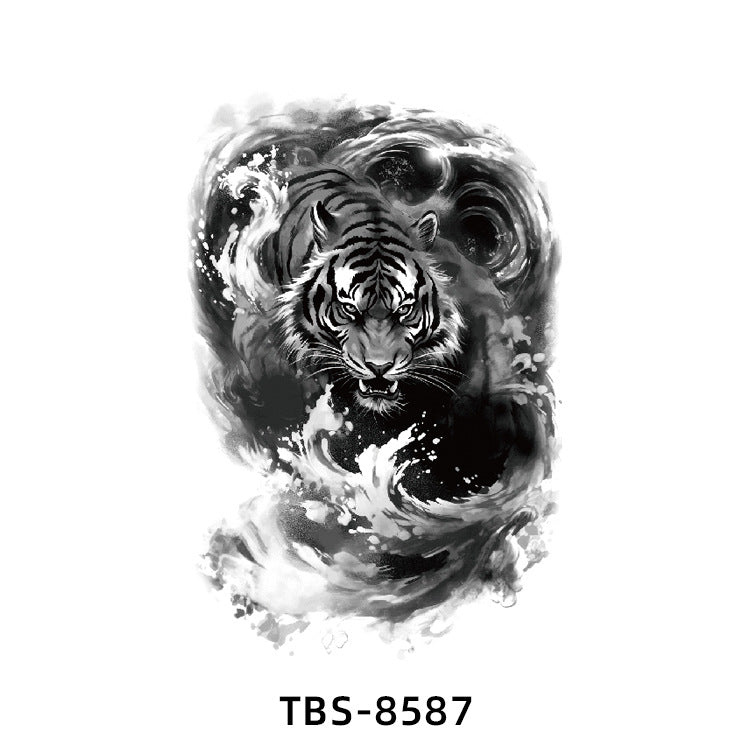 Free shipping Tattoo In Stock Wholesale Small Full Arm Tattoo Sticker Waterproof Sweatproof Animal Color Half Sleeve Arm Flower Tattoo Sticker Paper Tattoo