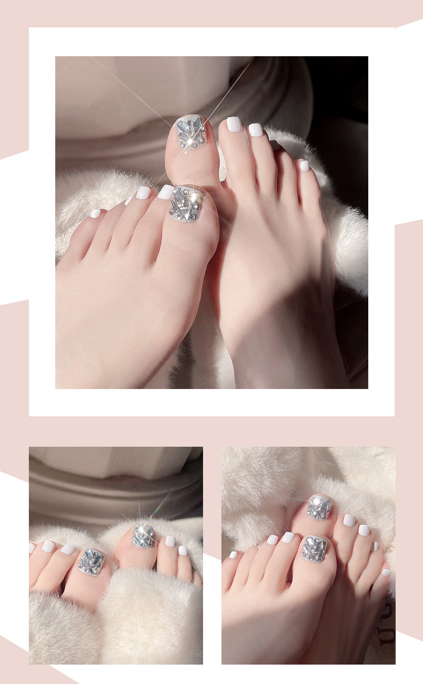 Fashion  nail Fake Nail Patch Wear Nail Finished Product Nail Tip Nail Stickers Disassembly Patch Female Toe Nail Toenail Nail Stickers J100