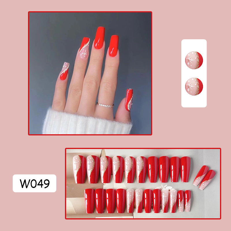跨境穿戴甲外贸款指甲贴片诺顾美甲片假指甲美甲贴片成品甲 nails