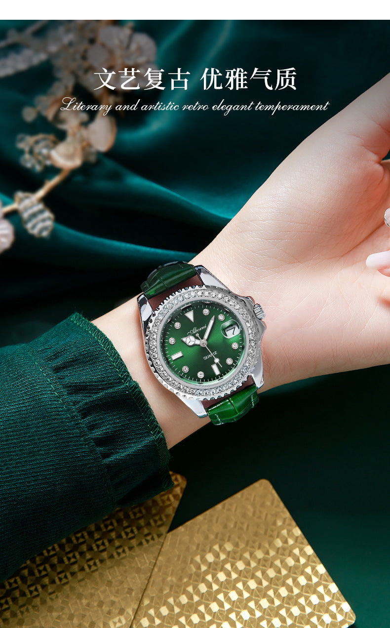 Fashion women's watchForeign Trade New Quartz Watch Women's Exquisite Watch Girls Niche Belt Fashion Waterproof Luminous Women's Watch
