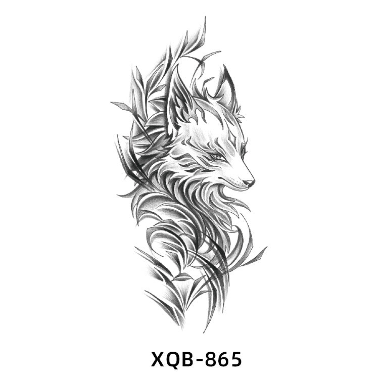 Free shipping Tattoo Small Full Arm Animal Tattoo Tattoo Sticker Half Sleeve Simulation Waterproof Black and White, Colored Flower Men and Women Tattoo Sticker Paper Wholesale