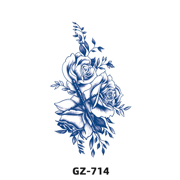 Free shipping Tattoo Herbal Tattoo Sticker Female Semi-Permanent Waterproof and Durable Grass and Wood Internet Celebrity Juice Non-Reflective Simulation Tattoo Sticker Male Advanced