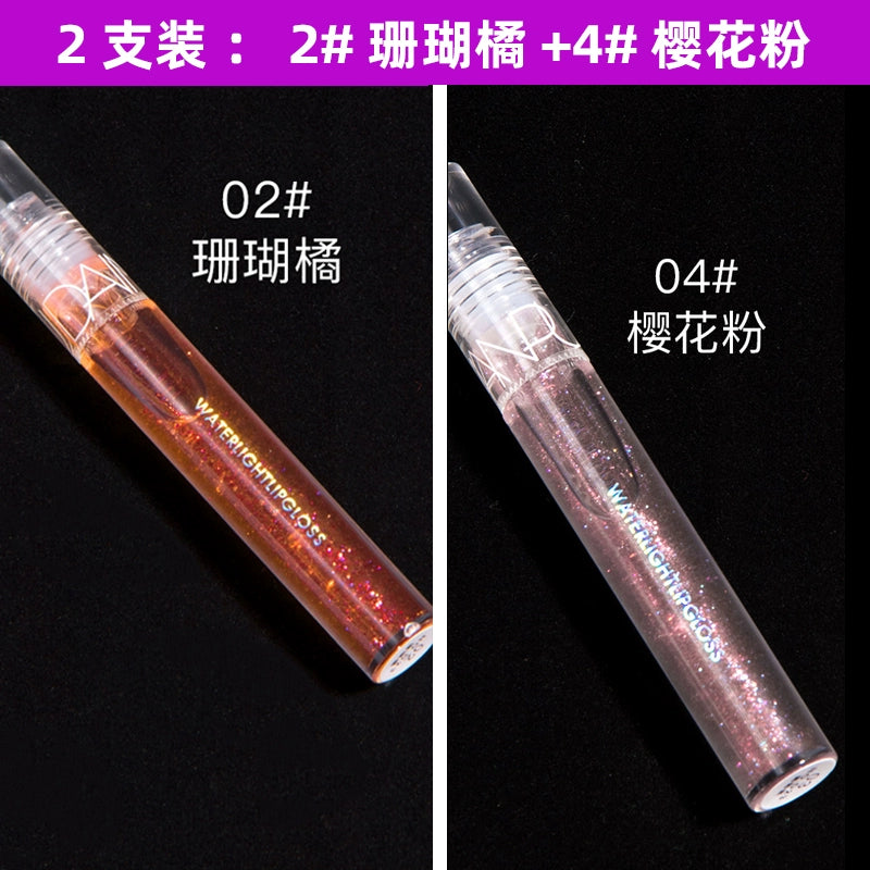 透明水光口红唇蜜珠光带闪镜面润泽唇釉嘟嘟玻璃唇保湿唇乳女学生平价