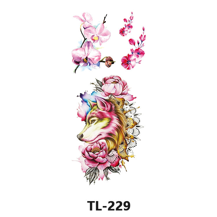 Free shipping Tattoo Factory Wholesale Fresh Tattoo Sticker Men's and Women's Flower Tattoo Stickers in Stock Direct Selling to Map Colorful Flowers