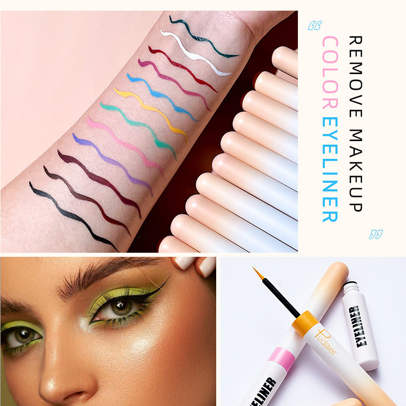 Color Liquid Eyeliner Amazon Makeup Waterproof Quick Dry Ultra Thin 12 color Eyeliner