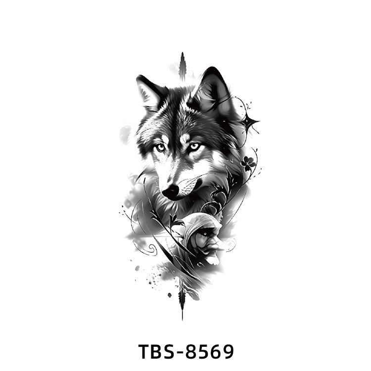 Free shipping Tattoo In Stock Wholesale Small Full Arm Tattoo Sticker Waterproof Sweatproof Animal Color Half Sleeve Arm Flower Tattoo Sticker Paper Tattoo