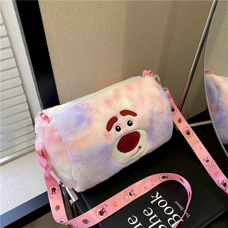 Dopamine Bag Free shipping Tattoo Vitality dopamine girl smudge bucket bag new jade cinnamon dog plush messenger bag women's versatile accessories shoulder bag