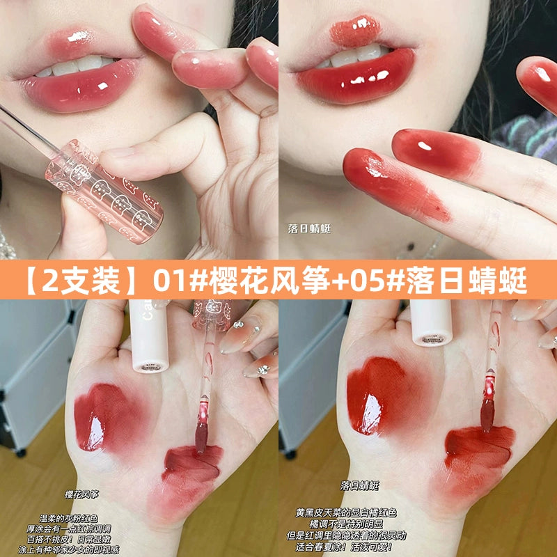 镜面水光玻璃口红唇釉女持久不易掉色口红平价学生番茄奶茶色泡泡唇釉