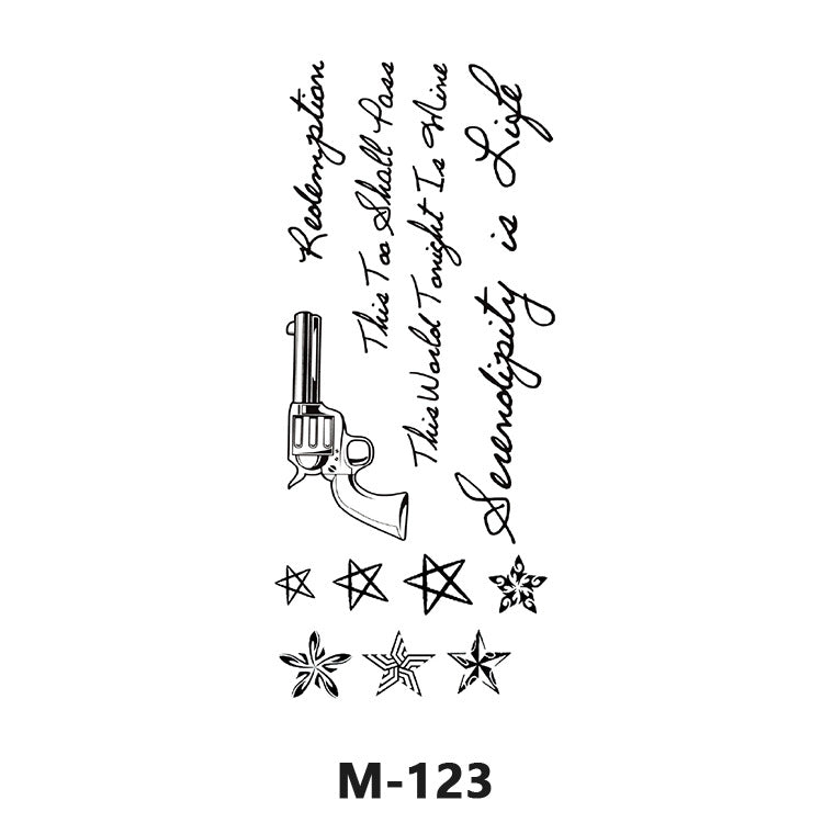 Free shipping Tattoo Sticker Tattoo Tattoo Sticker Simulation English Tattoo Sticker Paper Flower Colorized Butterfly Water Transfer Sticker Sweatproof and Waterproof Wholesale