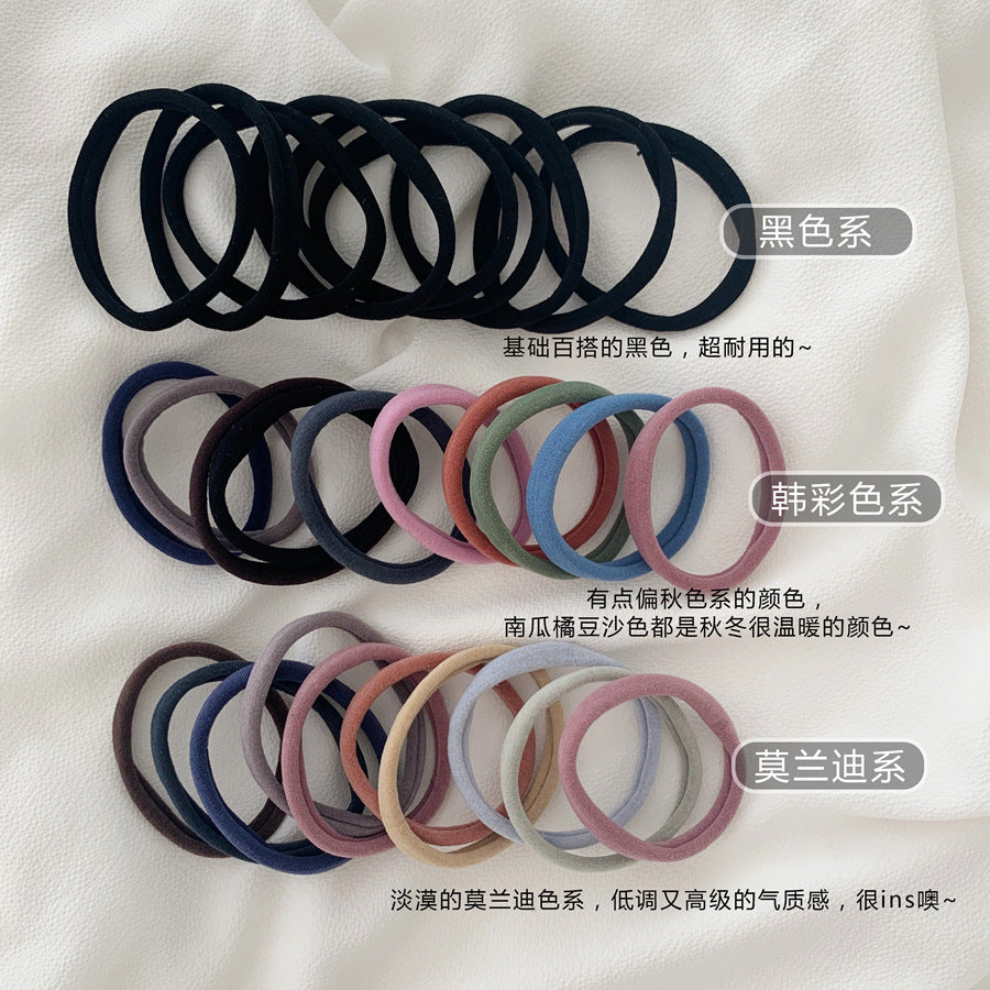 超柔软无接缝10条装发圈夏季新款高弹力发绳时尚简约百搭发饰批发