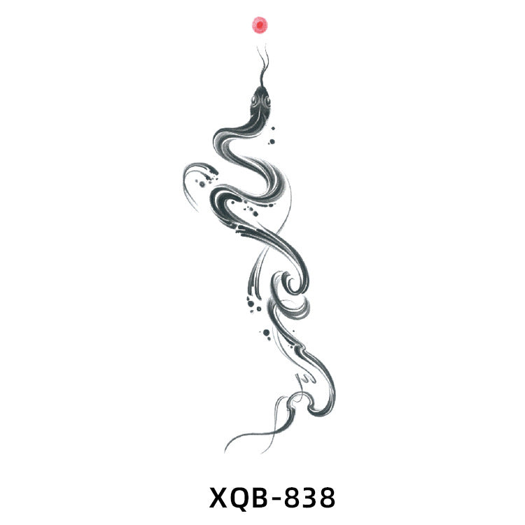 Free shipping Tattoo New Flower Arm Tattoo Sticker Waterproof Men's and Women's Small Arm Tattoo Tattoo Black and White Animal Tattoo Sticker Paper Factory Wholesale