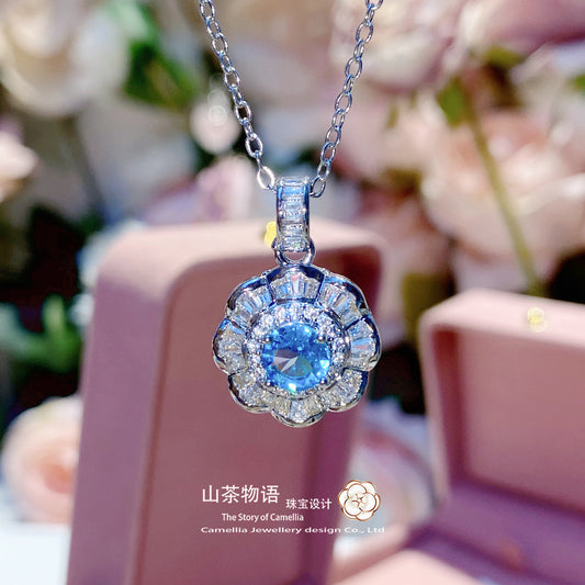 Cameliia小红书珠宝仿托帕蓝梯方3件套 镀金强保色流线感设计指环