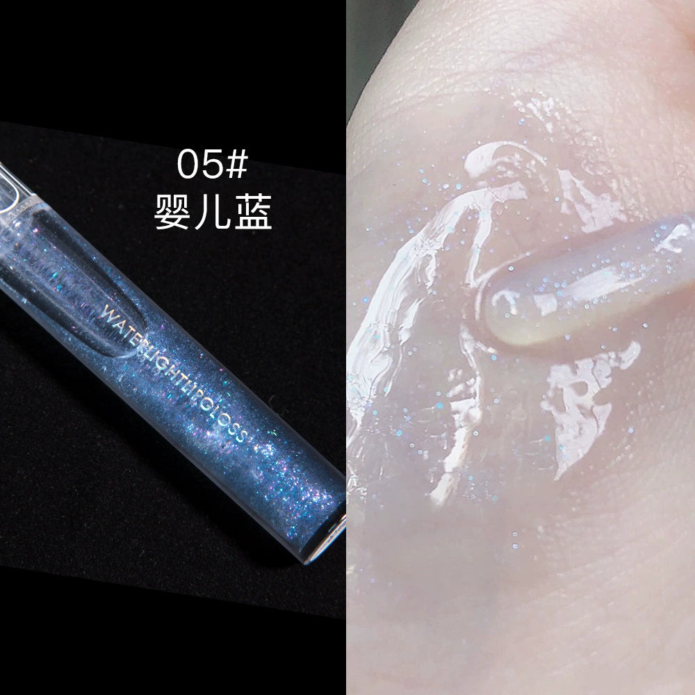 透明水光口红唇蜜珠光带闪镜面润泽唇釉嘟嘟玻璃唇保湿唇乳女学生平价