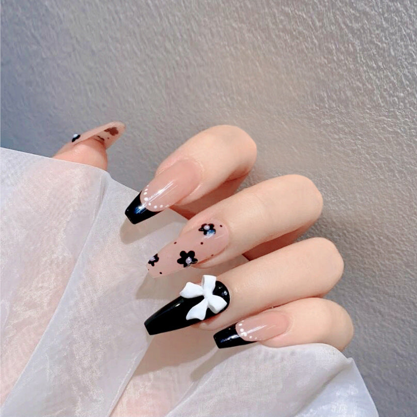 Fashion  nail Wear a Nail Stickers Nail Patch Fake Nails Detachable Bow Nail Tip Nail Sticker X14