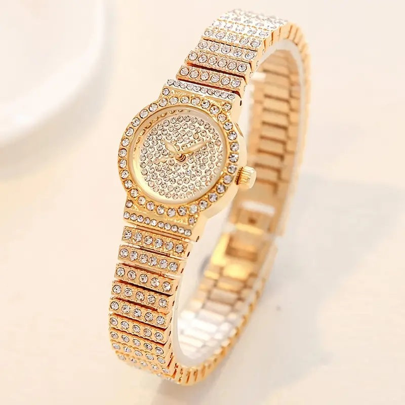 Fashion women's watchForeign Trade Popular Style Full Diamond Fashion Diamond Wholesale Women's Watch Women's Watch Quartz Watch Bracelet Watch One Piece Dropshipping