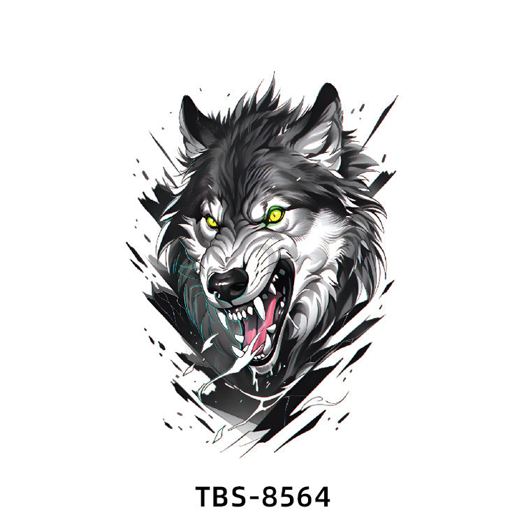 Free shipping Tattoo In Stock Wholesale Small Full Arm Tattoo Sticker Waterproof Sweatproof Animal Color Half Sleeve Arm Flower Tattoo Sticker Paper Tattoo
