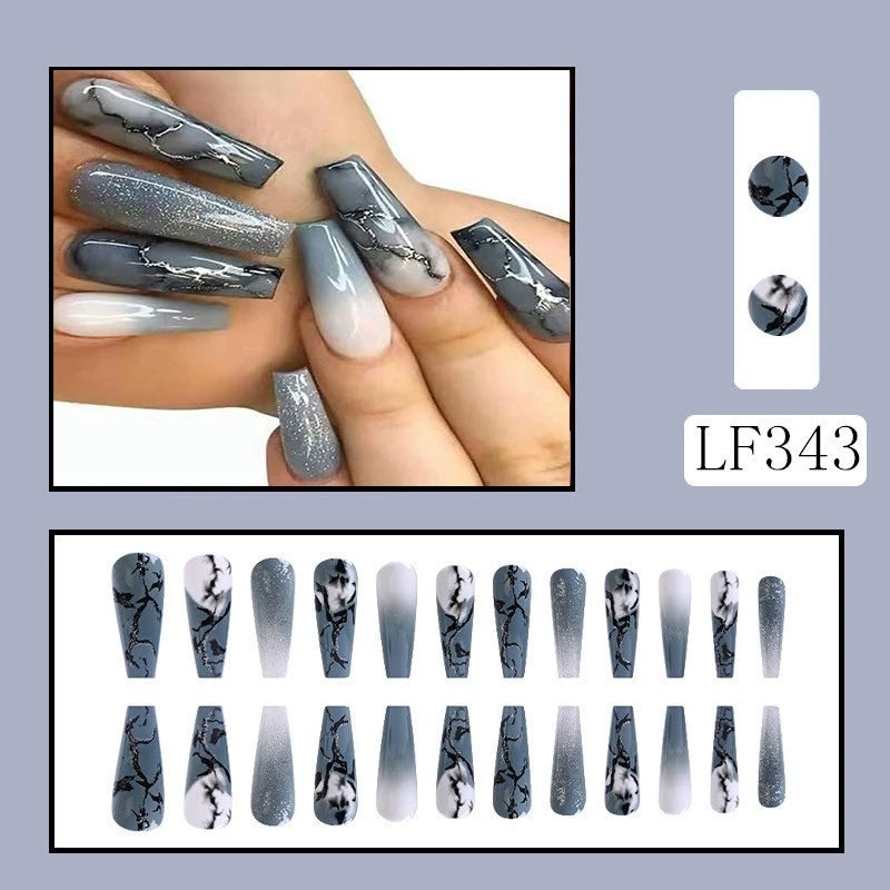 (Hand made nail) Nail pieces, wearing nail pieces, long cross-border nail products, fake nails, European and American wearing nail nails