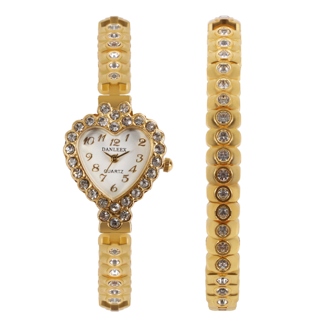 Fashion women's watchCross-Border Fashion Personalized Diamond Women's Watch Heart-Shaped Rhinestone Fashion Quartz Bracelet Watch Foreign Trade Wholesale 2293