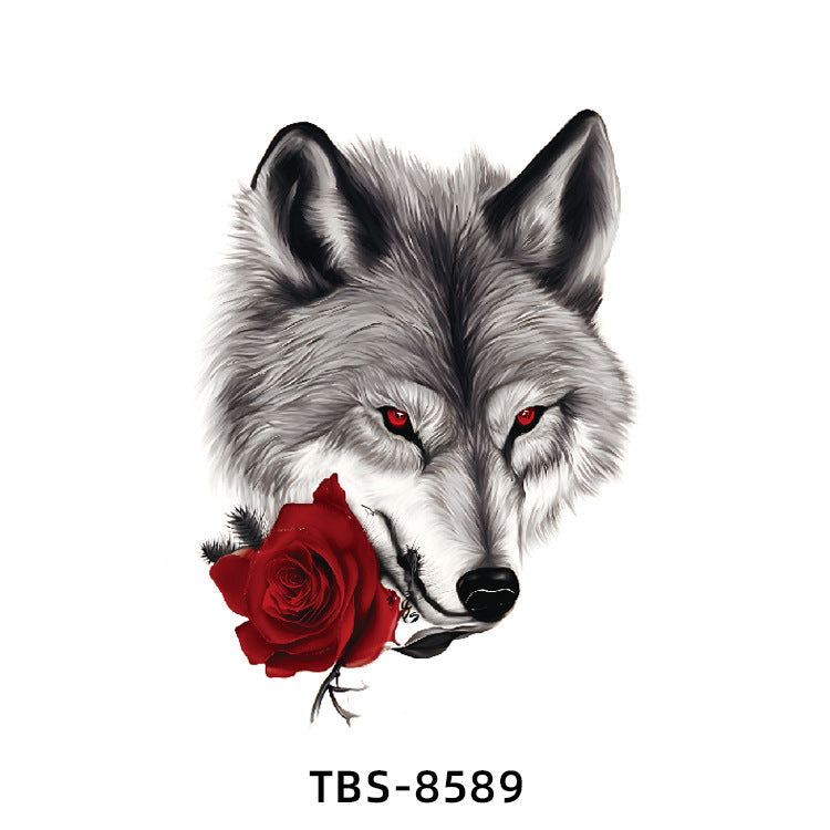 Free shipping Tattoo In Stock Wholesale Small Full Arm Tattoo Sticker Waterproof Sweatproof Animal Color Half Sleeve Arm Flower Tattoo Sticker Paper Tattoo
