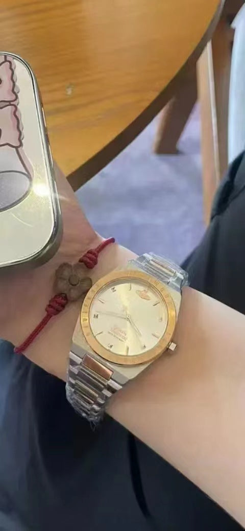 Fashion women's watchOne Piece Dropshipping Weiwei'an Queen Mother Ice Crushing Blue Watch New Dark Plum Purple Women's Watch Pitaya Saturn Small Golden Watch