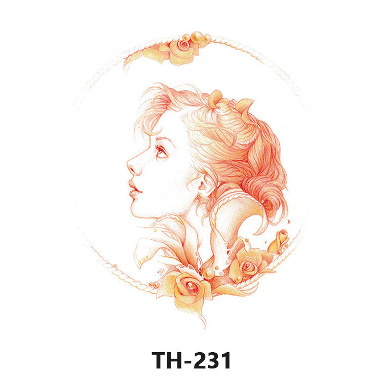 Free shipping Tattoo Factory Sticker Tattoo Tattoo Sticker Simulation Tattoo Sticker Paper Flower Color Water Transfer Stickers Sweatproof and Waterproof Direct Wholesale