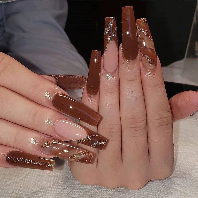 (Hand made nail) Nail pieces, wearing nail pieces, long cross-border nail products, fake nails, European and American wearing nail nails