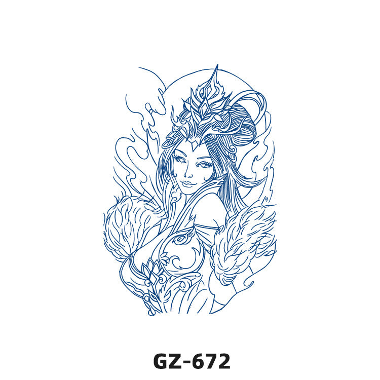 Free shipping Tattoo Herbal Juice Tattoo Sticker Semi-Permanent Fresh Plant Long-Lasting Simulation Stickers Tattoo Waterproof Non-Reflective Men and Women