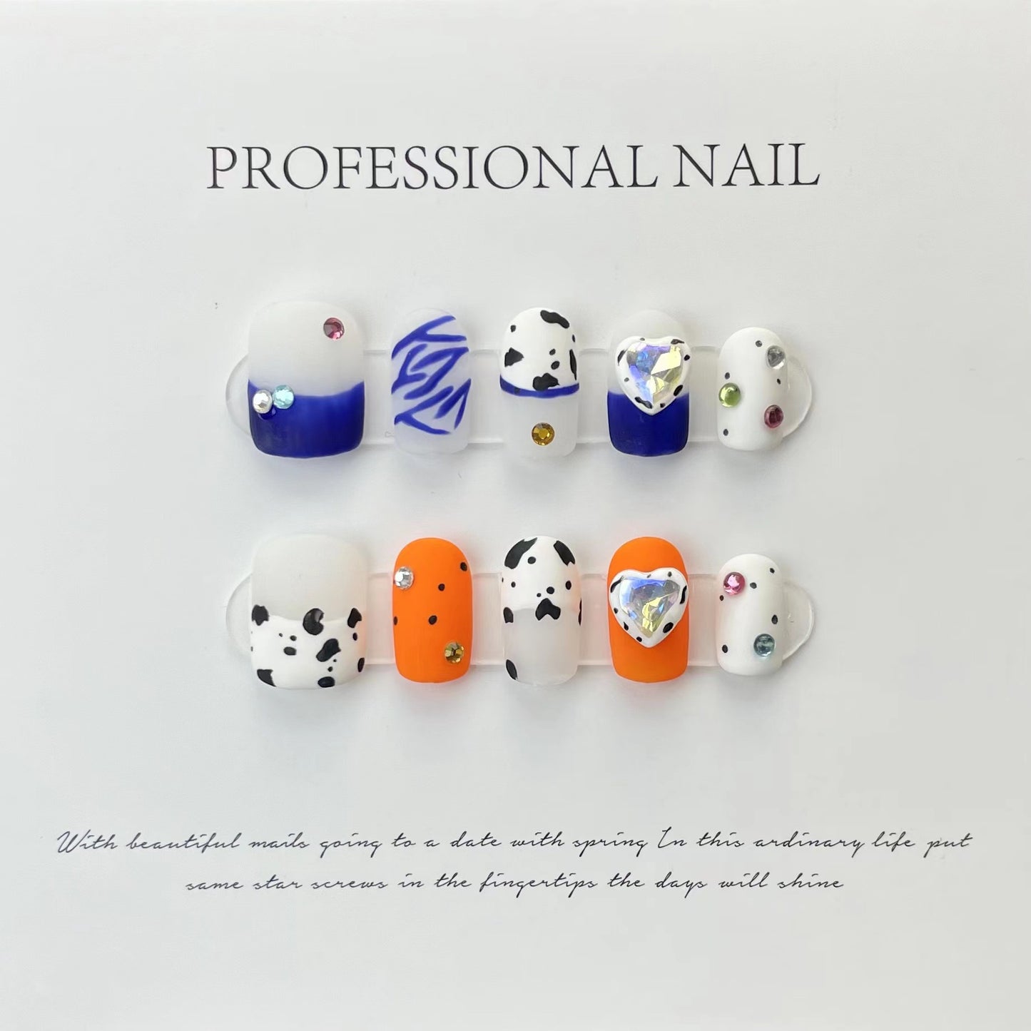 (reusable nail)Handmade Armor Wearing Fantasy Empress Dowager Xi, Silver White Silver Sparkling Spicy Girl Nail Beauty, European and American Cross border Foreign Trade, Long Pointed Nail