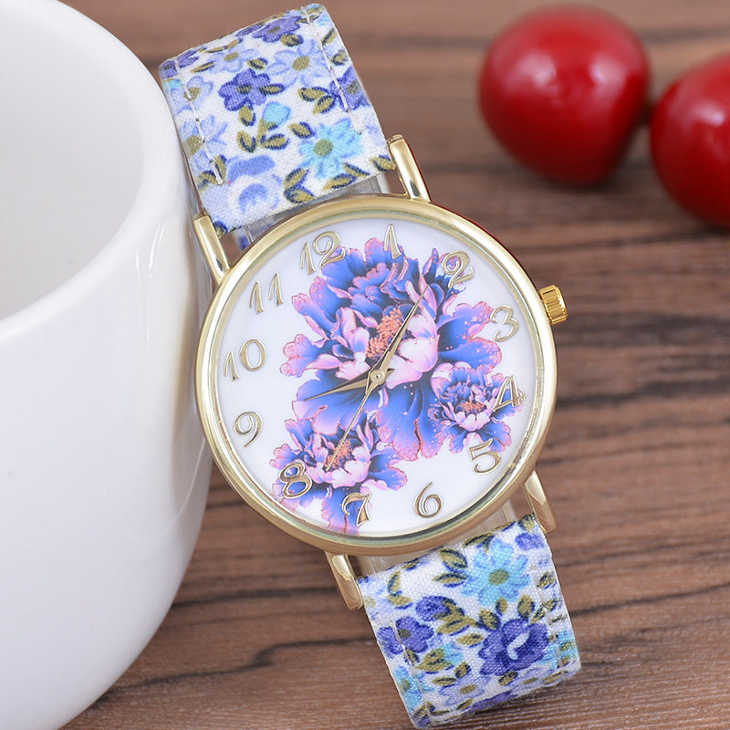 Fashion women's watchCross-Border Hot Selling Trendy Flower Woven Belt Quartz Watch Women's Fresh Flower Watch Fashion Wrist Watch Women's Watch Wholesale