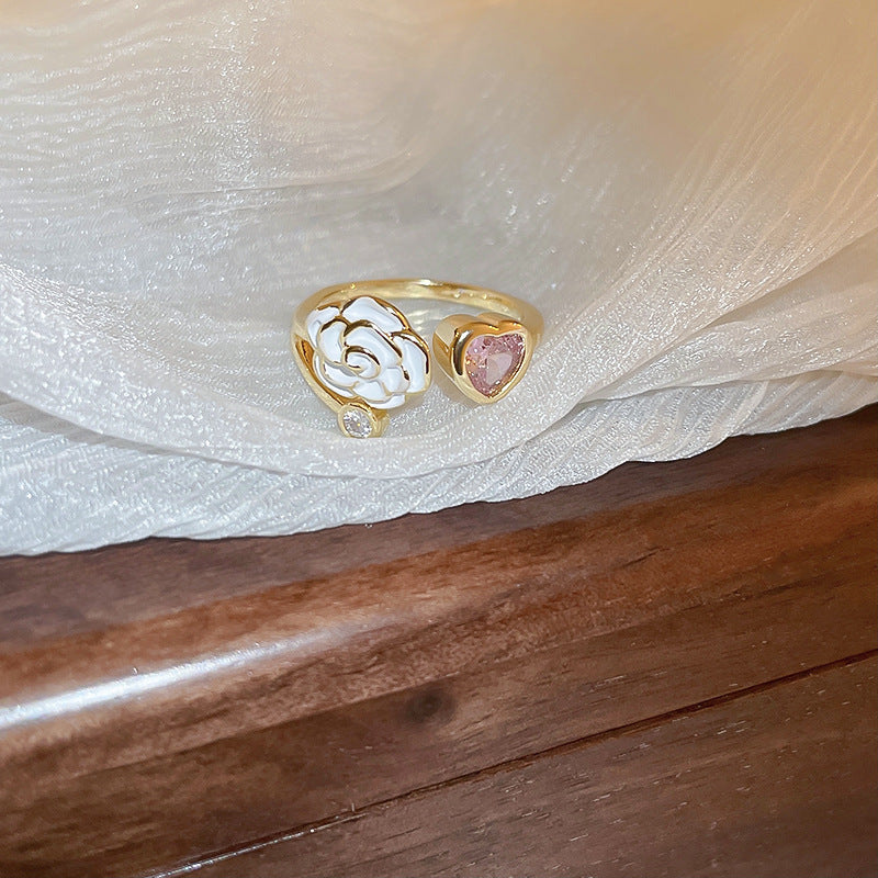 珐琅装饰戒指女小众设计感的独特指环轻奢精致高级感滴油手饰批发